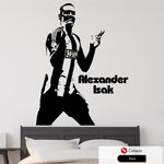 Alexander Isak goal celebration wall art decal in black