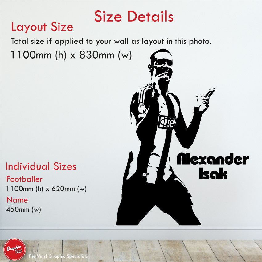 Alexander Isak Newcastle Football Wall Art Sticker