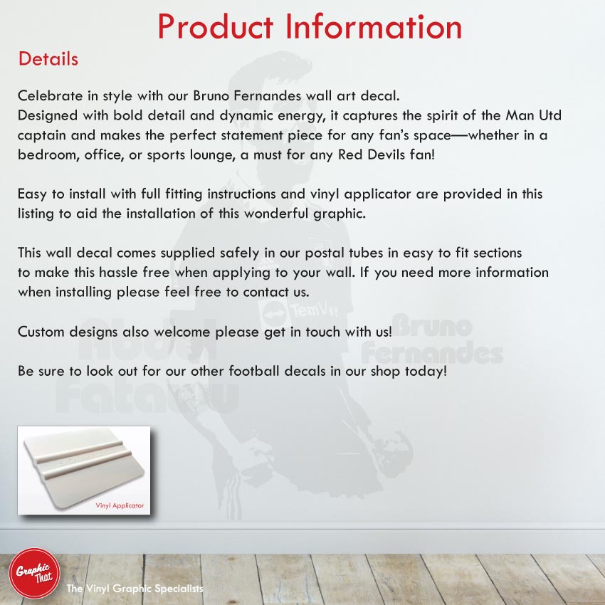 Bruno Fernandes Man Utd Wall Art Decal