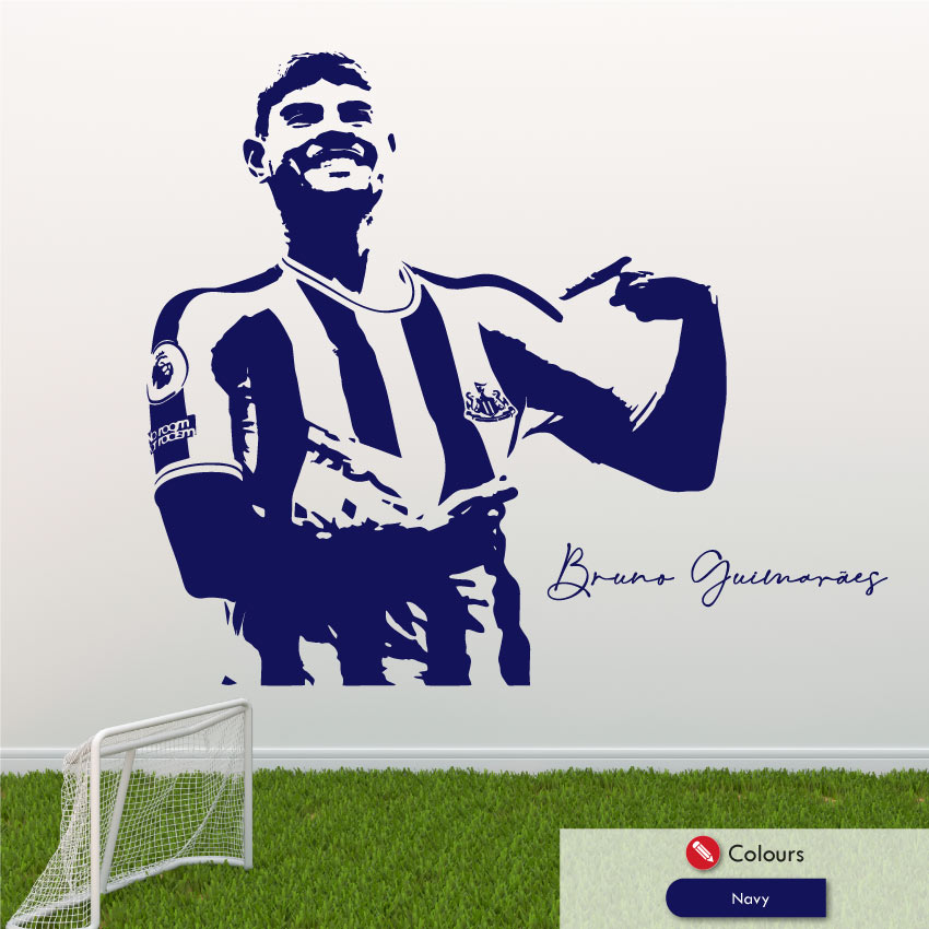Bruno Guimaraes Newcastle Football Wall Sticker