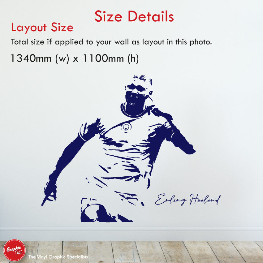 Erling Haaland Man City Football Wall Sticker