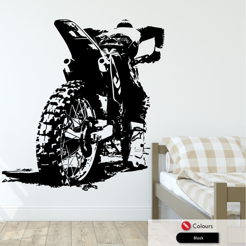Motocross Motorcycle Wall Art Sticker
