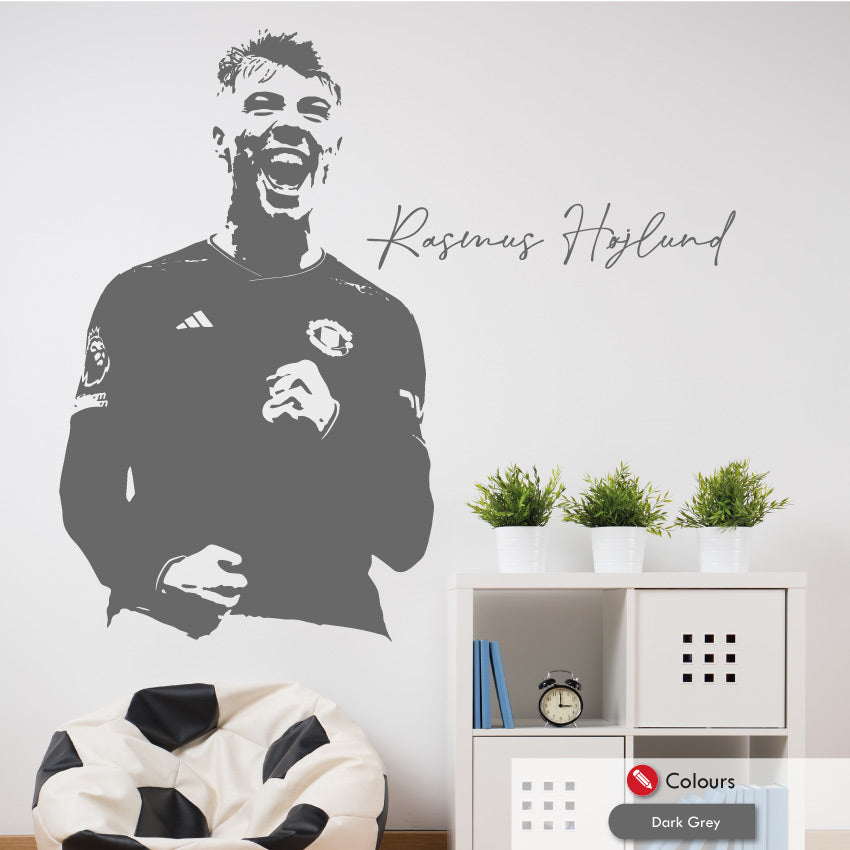 Rasmus Hojlund Man Utd Wall Art Sticker