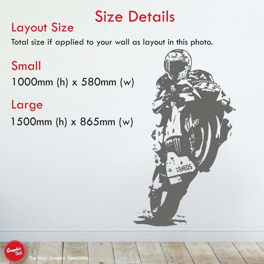 Superbike Rossi Wall Art Sticker