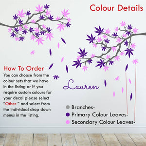
            
                Load image into Gallery viewer, Acer Corner Tree Personalised Wall Decal Sticker
            
        