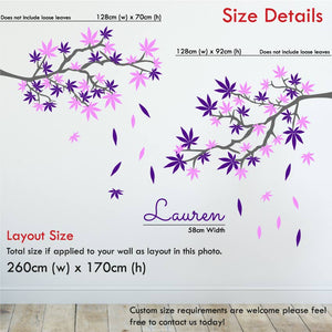 
            
                Load image into Gallery viewer, Acer Tree Wall Decal Sizes
            
        