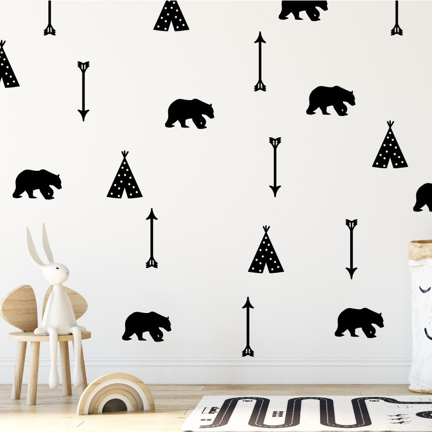 
            
                Load image into Gallery viewer, Adventure Wall Stickers Black
            
        