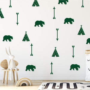 Adventure Wall Stickers Forest Green