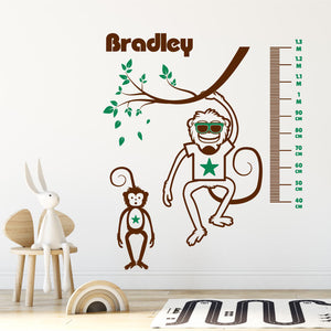 
            
                Load image into Gallery viewer, Animal Height Chart Wall Sticker Brown &amp;amp; Green
            
        