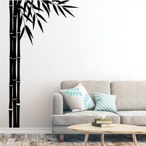 
            
                Load image into Gallery viewer, Bamboo Large Bedroom Wall Art Decal Black
            
        