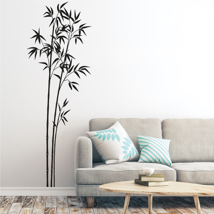 
            
                Load image into Gallery viewer, Tall Bamboo Wall Art Sticker Black
            
        