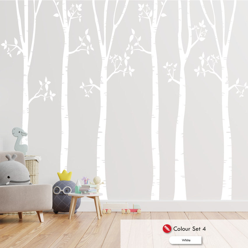 
            
                Load image into Gallery viewer, Birch Tree Wall Art Sticker white
            
        
