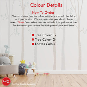 
            
                Load image into Gallery viewer, Birch Tree Wall Art Sticker colour details
            
        