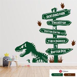 
            
                Load image into Gallery viewer, Dinosaur Personalised Wall Decal Sticker
            
        