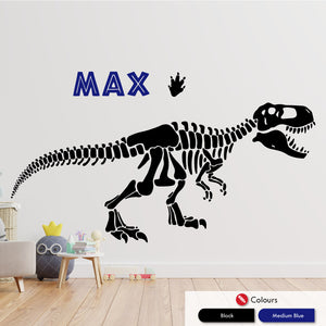 
            
                Load image into Gallery viewer, Dinosaur Skeleton Personalised Wall Art Sticker
            
        