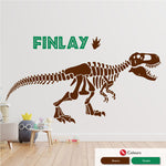 Dinosaur Skeleton Personalised Wall Art Sticker