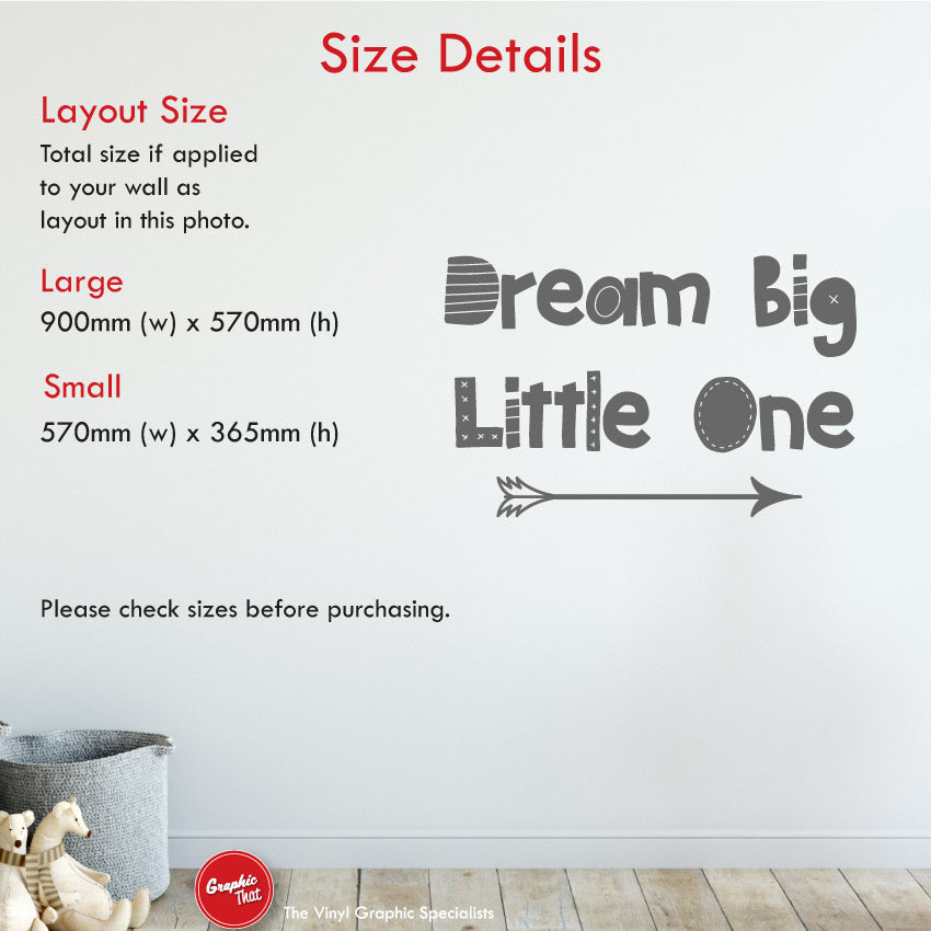 
            
                Load image into Gallery viewer, Dream Big Little One Wall Sticker Quote
            
        