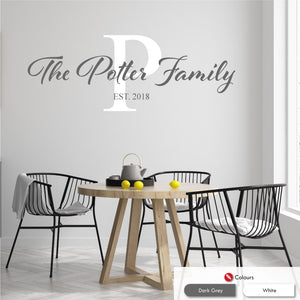 
            
                Load image into Gallery viewer, Family Name Personalised Wall Sticker
            
        