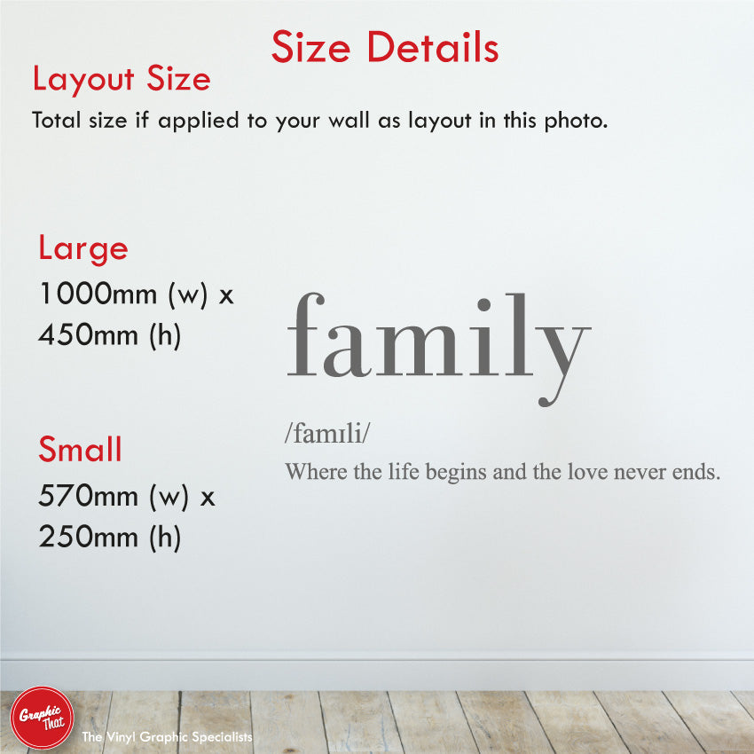 Family Noun Quote Wall Decal