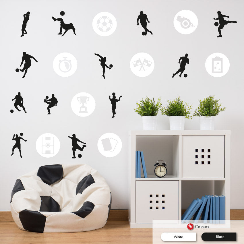 Football & Icons Wall Sticker Set