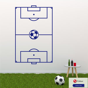 
            
                Load image into Gallery viewer, Football Pitch Sports Bedroom Wall Art Sticker Medium Blue
            
        
