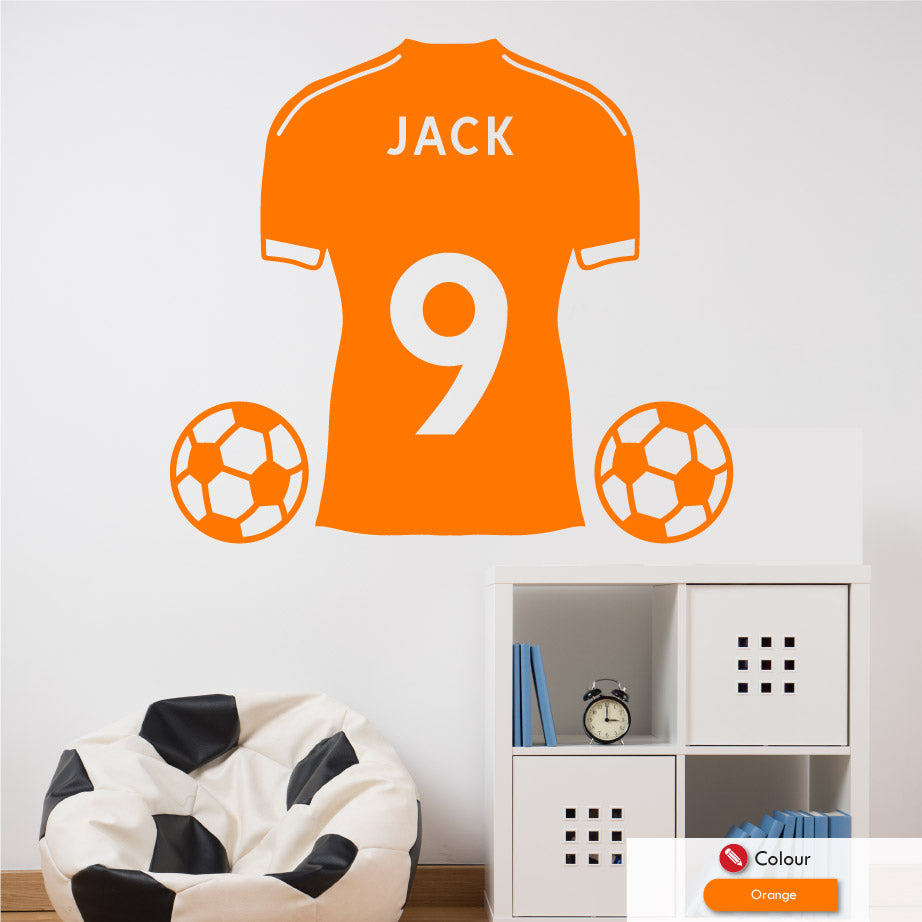 
            
                Load image into Gallery viewer, Football Shirt Personalised Wall Sticker
            
        