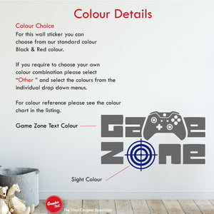 Game Zone Target Gaming Wall Art Sticker