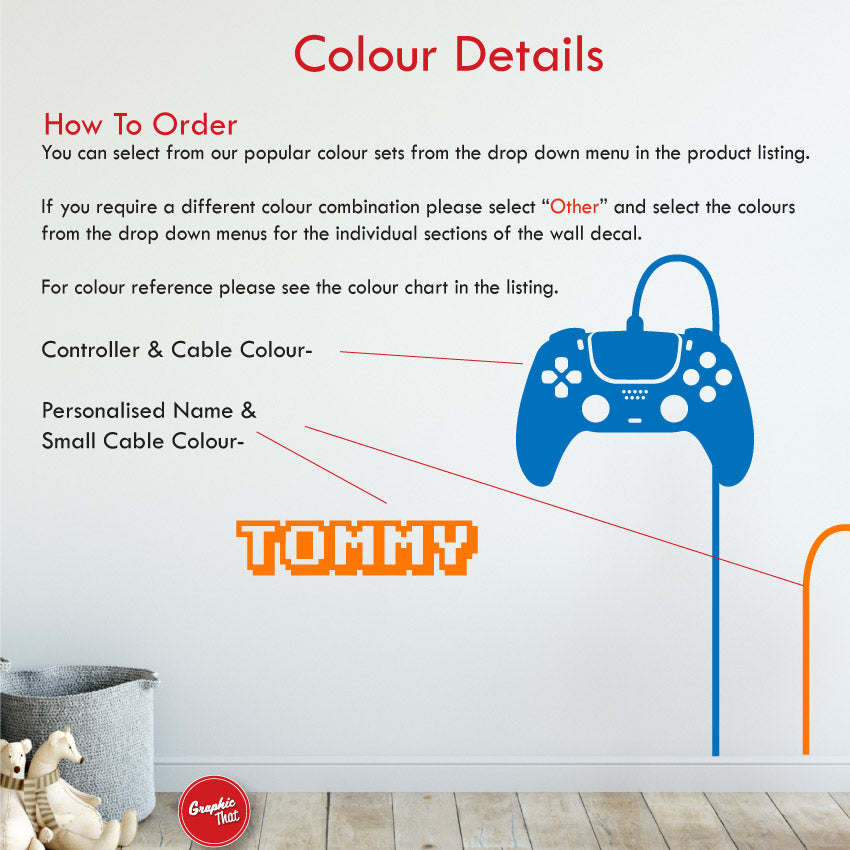 
            
                Load image into Gallery viewer, Gaming PS5 Personalised Wall Decal
            
        