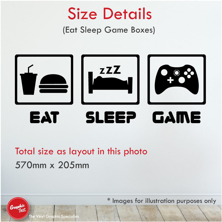 Gaming wall sticker eat sleep game