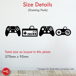 Gaming wall sticker controller pads