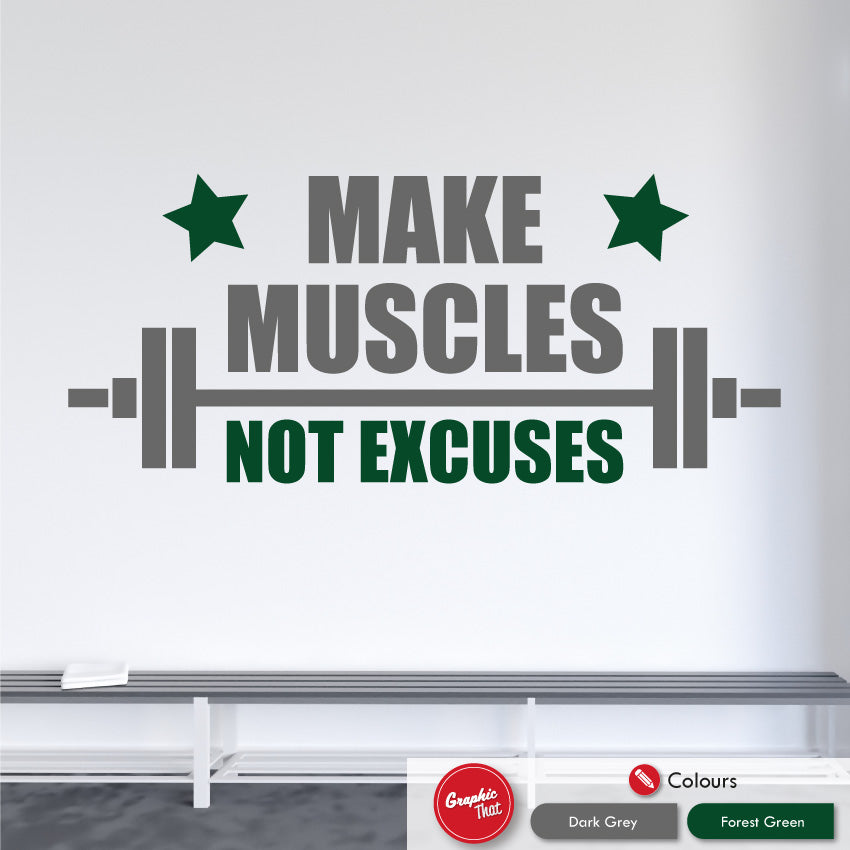 Gym Motivational Wall Art Quote Decal