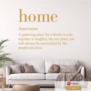 Home Noun Quote Wall Decal