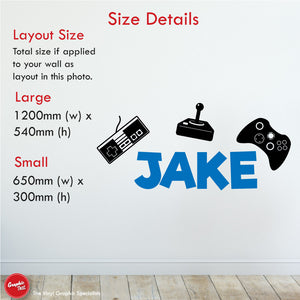 
            
                Load image into Gallery viewer, Kids Gaming Personalised Wall Art Decal
            
        