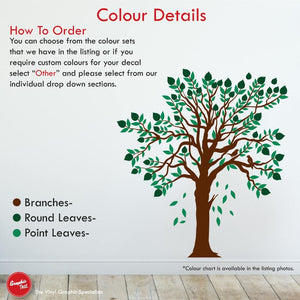 
            
                Load image into Gallery viewer, Large Tree And Birds Wall Decal Colour Details
            
        