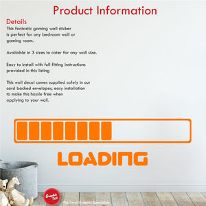 Loading Bar gaming wall art sticker product information