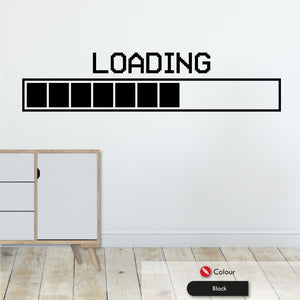 Loading Bar Retro Wall Art Decal Black