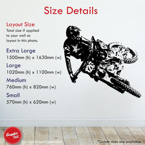 
            
                Load image into Gallery viewer, Motocross wall art decal sizes
            
        