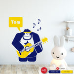 Musical Animal Personalised Wall Sticker