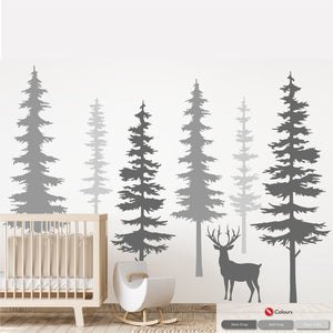 
            
                Load image into Gallery viewer, Scandinavian Pine Tree Wall Art Sticker
            
        