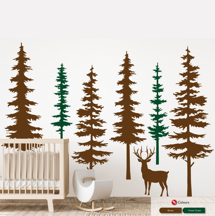 
            
                Load image into Gallery viewer, Scandinavian Pine Tree Wall Art Sticker
            
        
