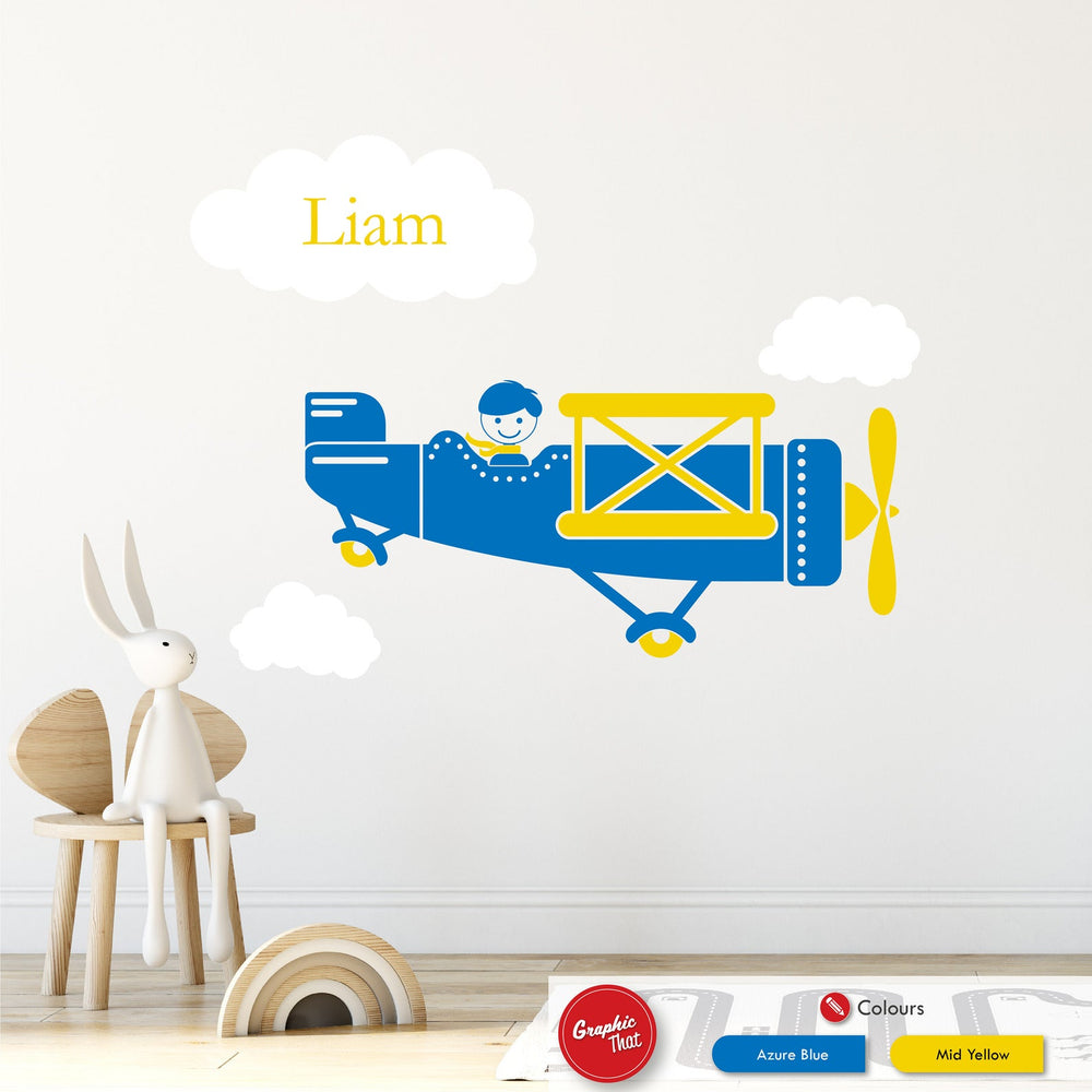 
            
                Load image into Gallery viewer, Plane Personalised Wall Art Sticker
            
        