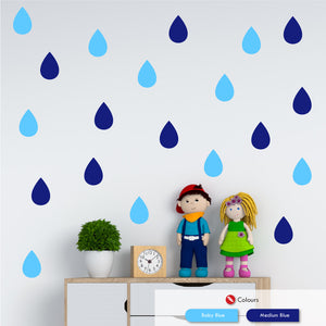 
            
                Load image into Gallery viewer, Raindrops Nursery Wall Stickers x180
            
        