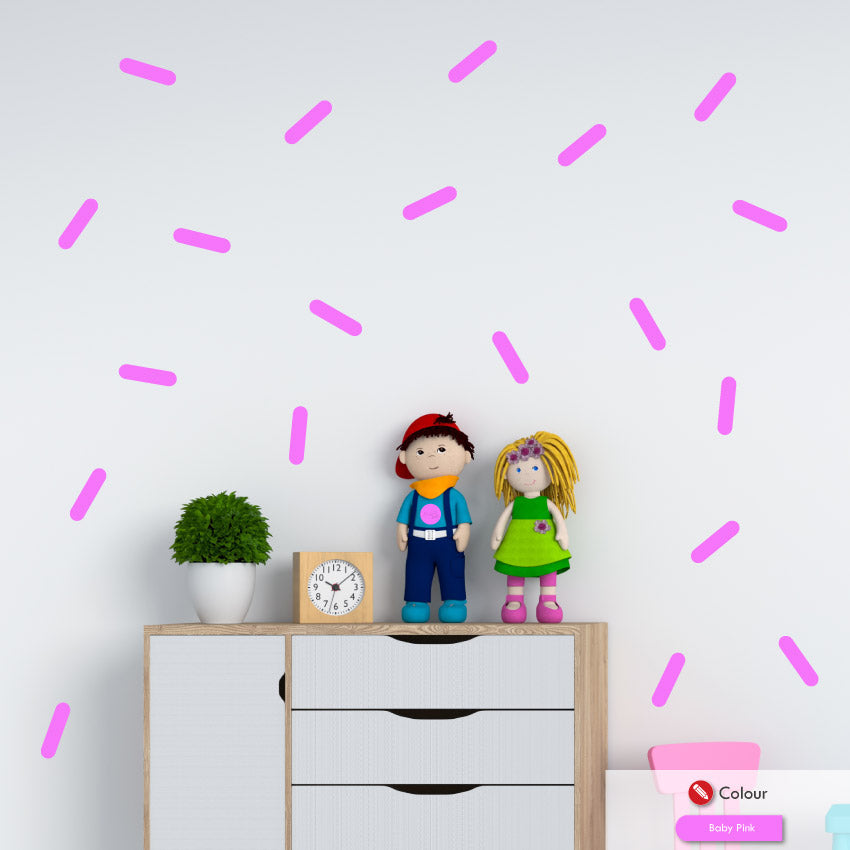 
            
                Load image into Gallery viewer, Sprinkles Wall Sticker Decal Set
            
        