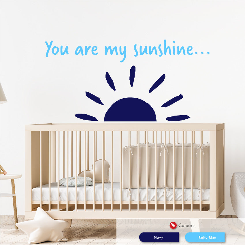 You Are My Sunshine Nursery Rhyme Wall Sticker