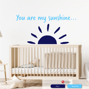 You Are My Sunshine Nursery Rhyme Wall Sticker