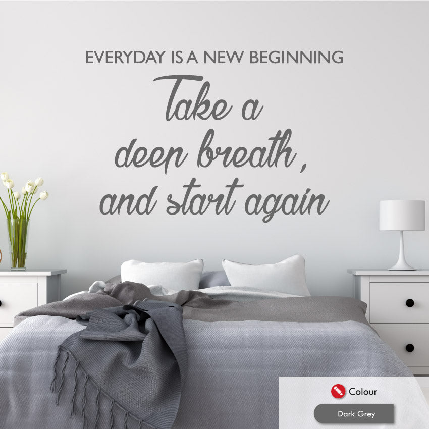 Health and Wellbeing Wall Quote Decal