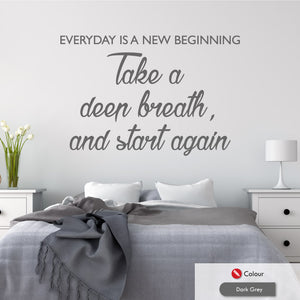 Health and Wellbeing Wall Quote Decal