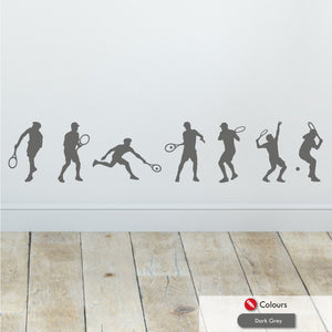 
            
                Load image into Gallery viewer, Boys Tennis Wall Art Stickers Dark Grey
            
        