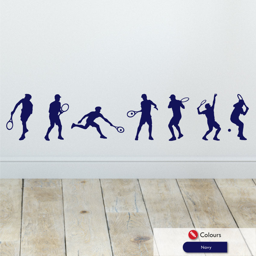 
            
                Load image into Gallery viewer, Boys Tennis Wall Art Stickers Navy
            
        
