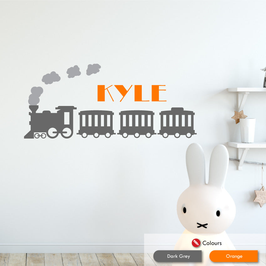 
            
                Load image into Gallery viewer, Steam Train Personalised Wall Art Sticker
            
        